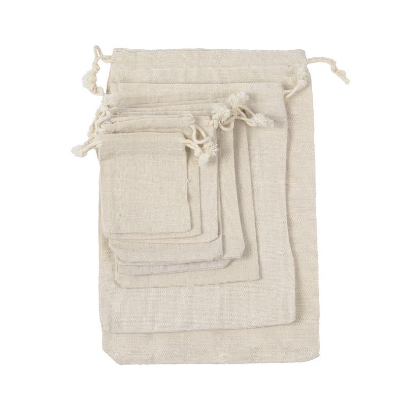 Tao Ceramic Jewelry: Retro Cotton Linen Drawstring Bag for Bracelets and Necklaces