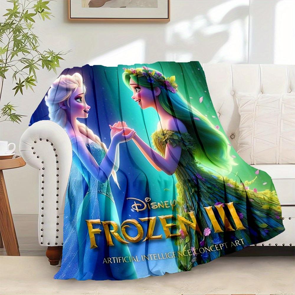 1pc Flannel Bedding Blanket - Inspired by Frozen III Concept Art - Great for Sofa Cover or Gift - Soft and Warm Microfiber Blanket