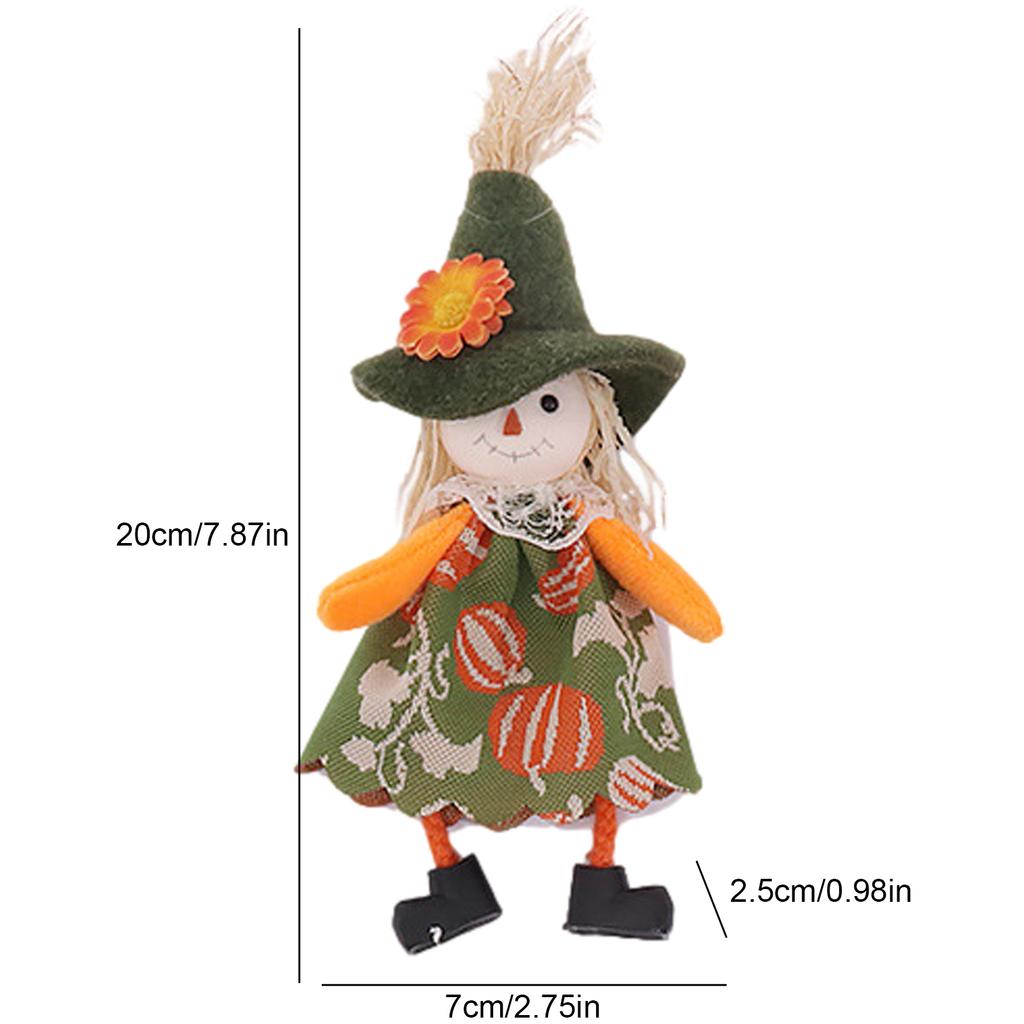 Halloween Decoration Scarecrow Decor Autumn Harvest Festival Decoration Thanksgiving Doll Hanging Ornaments For Tree Wall Door
