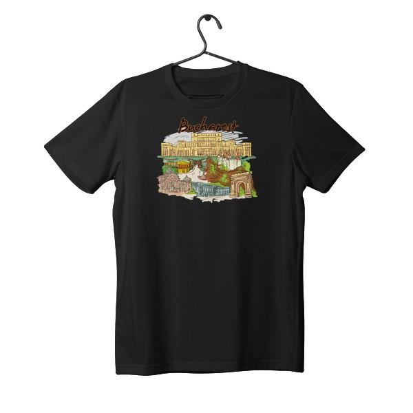 FEREDA, T-shirt unisex con stampa della città di Bucarest, t-shirt a maniche corte con scollo rotondo, t-shirt di coppia per uomo e donna, t-shirt di coppia abbinate