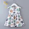 Girls' Floral Summer Princess Beach Dress, Cotton Silk Tank, A-line Skirt