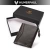 Humerpaul Neue RFID Männer Brieftasche Blockieren Schutz Anti-Diebstahl Scan Männlichen Leder Biflod Kurze Brieftasche Zipper Münzfach Beutel Casual geld Tasche