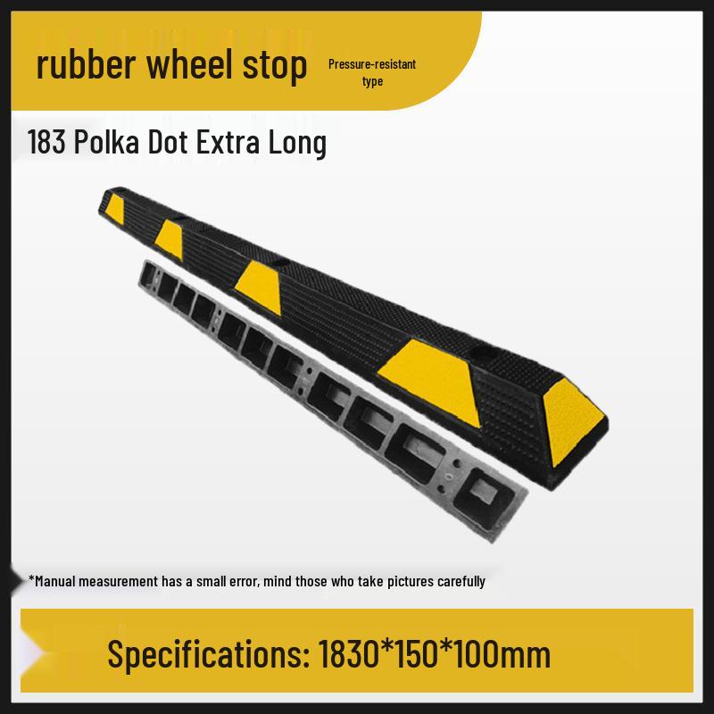 Thickened Rubber Wheel Stopper: Parking Position Limiter & Reversing Block