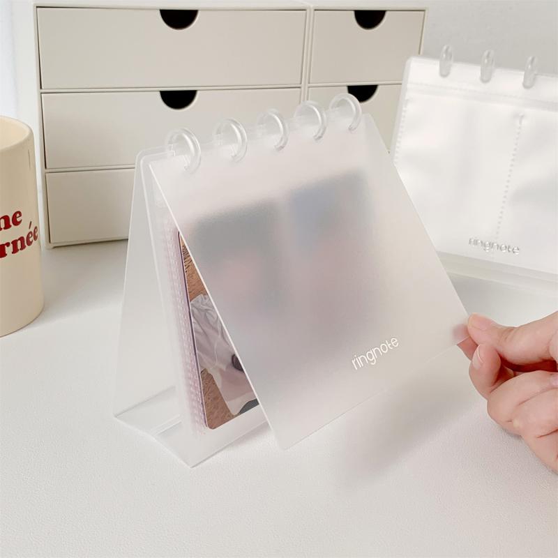 Minimalist Style Transparent Desktop Album Storage Book 3Inch 2 Grid K-Pop Idol Photo Card Display Stand