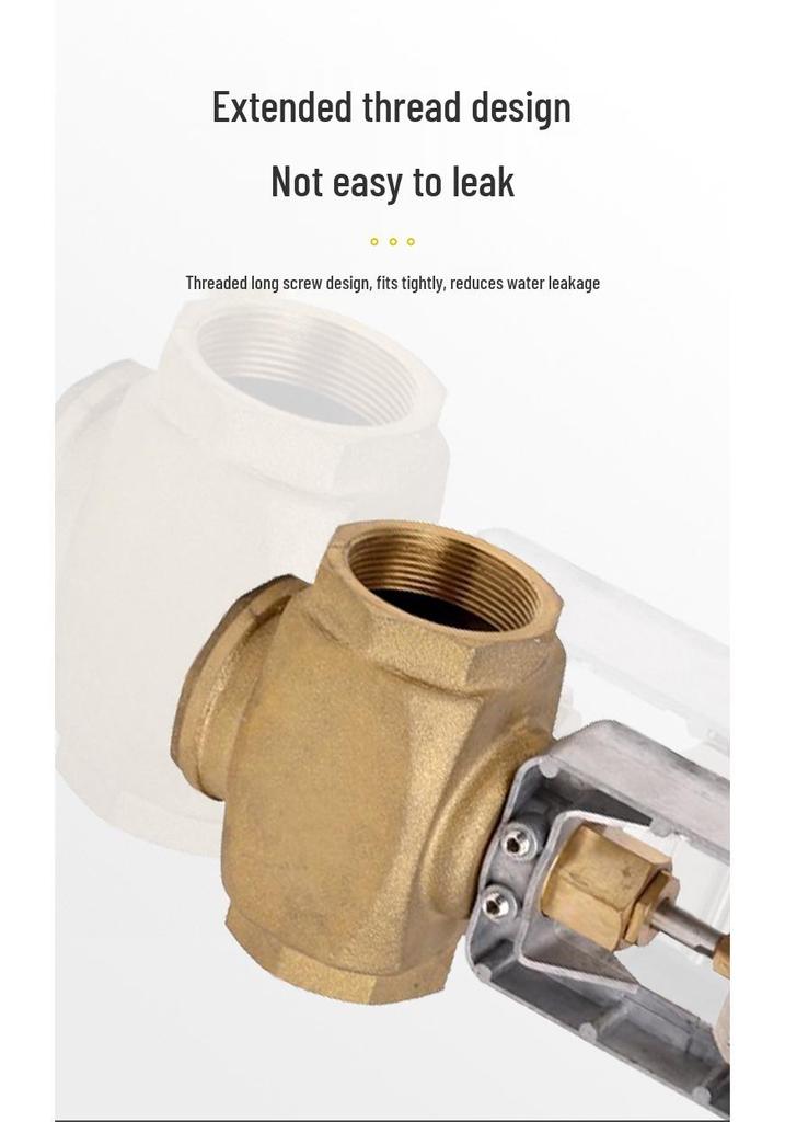 Electric Two-Way Manual Brass Ball Valve with Double Internal Thread for Water Control