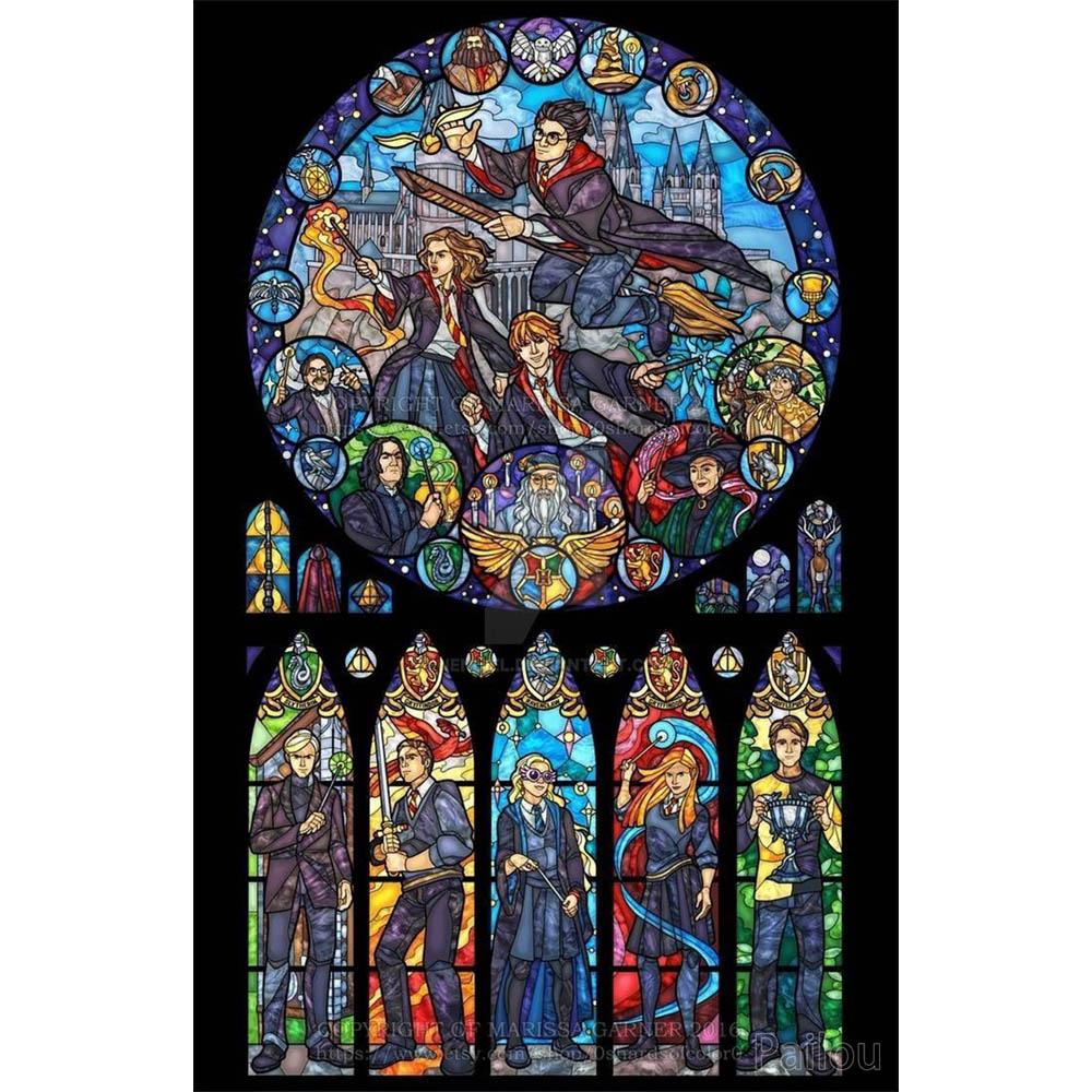 Fantasy Harry Potter 5d Full Diamond Painting Hogwart House Animal Magical Witches Cross Stitch Diy Handwork Home Decor Gift
