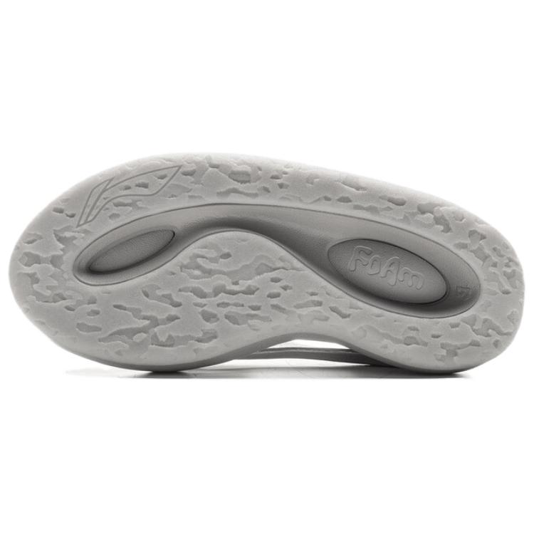 New LiNing Cloud Wandering Slay 2.0 Slip Resistant Abrasion Resistant Slide Slippers Unisex Gray AZSV015-4