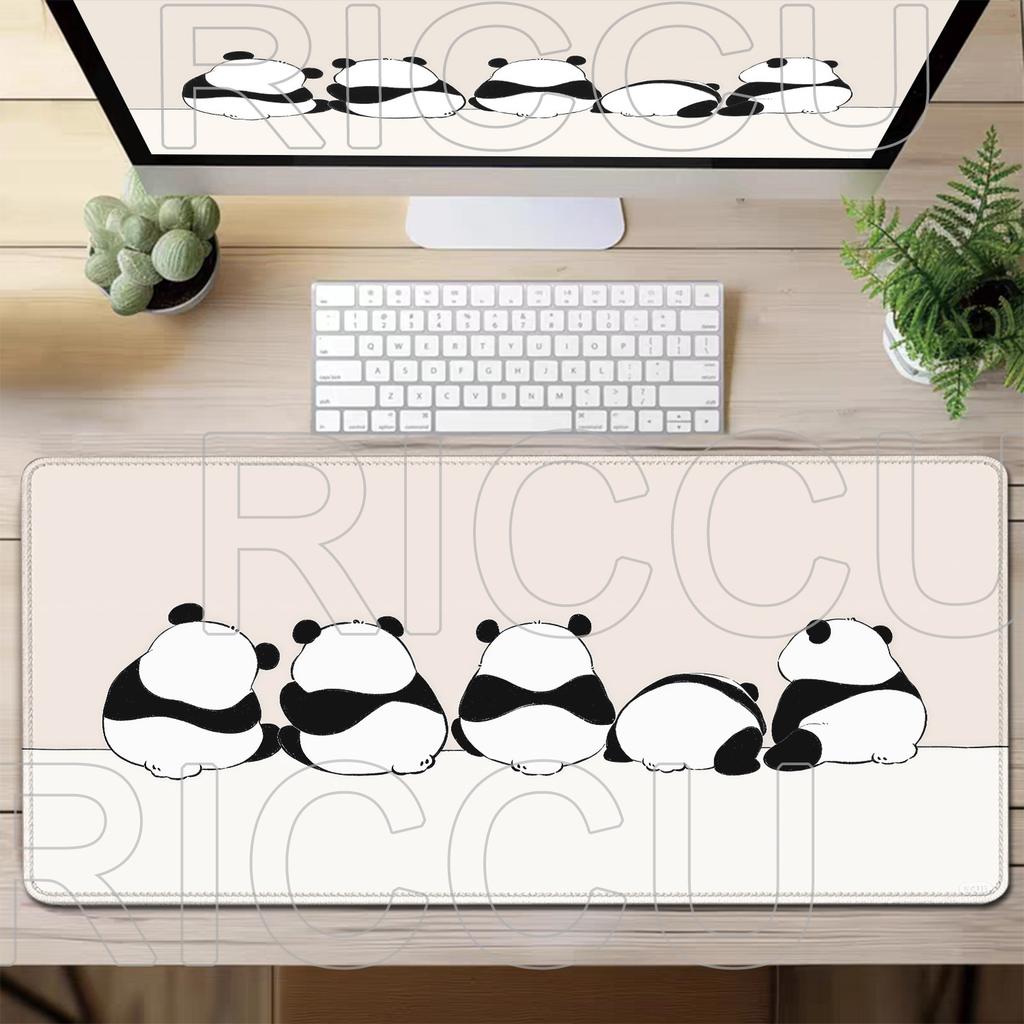 XXL Kawaii Panda HD Printing Mouse Pad Large Computer Office Game Table 400x900mm Mat Rubber carpet Anti-slip Keyboard Desk Pads