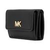 Michael Kors FACET Gold Metal Logo Cowhide Wallet Small Size Women's Black