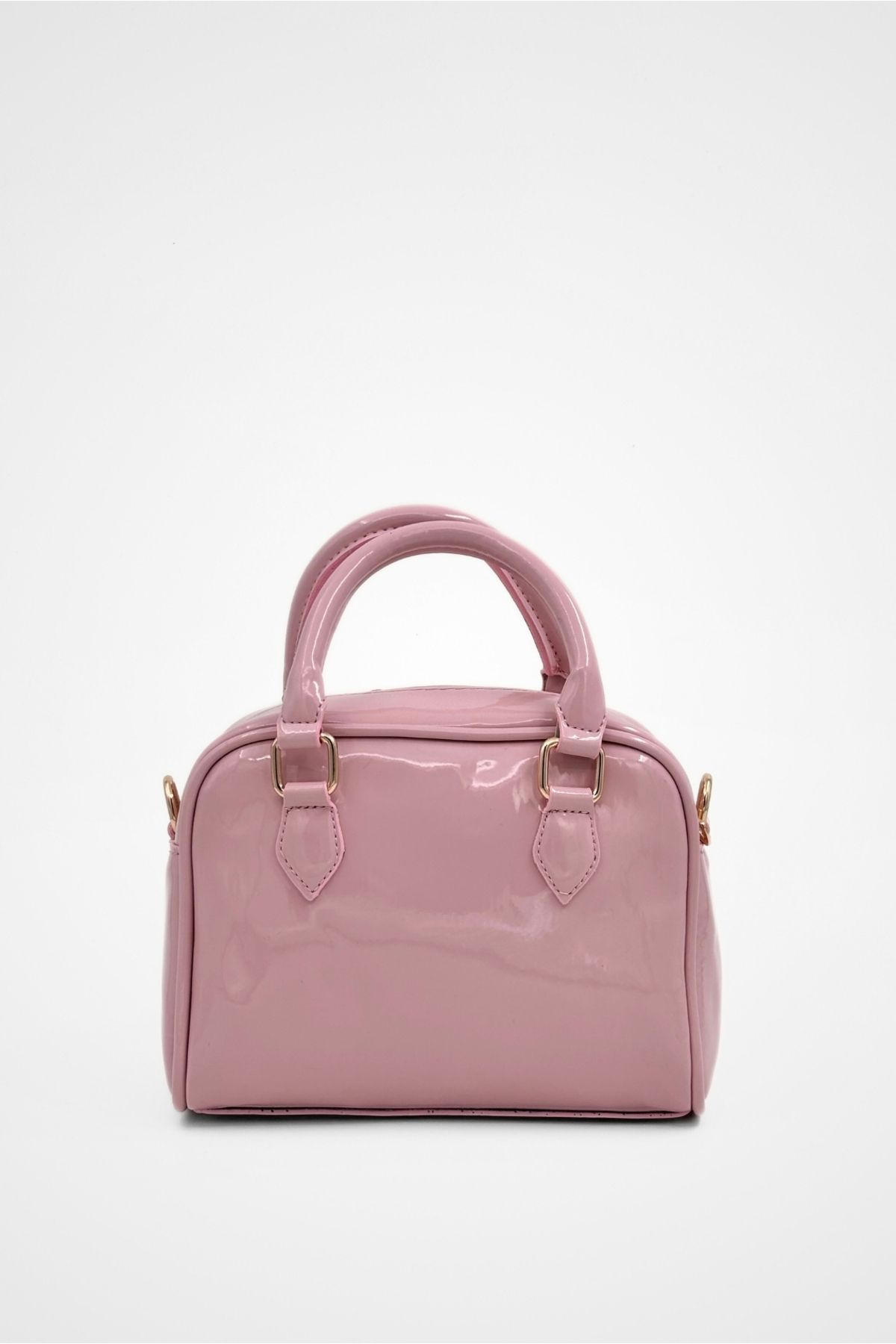 

Женская стильная и полезная сумка через плечо Monica Mini из лакированной кожи.