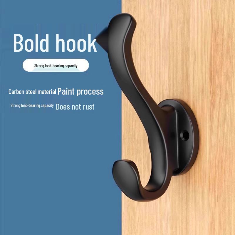 

Настенный крючок для одежды и шляп для прихожей, обувницы Matte Black - 4 pcs