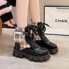 Trendy Pocket Bag Martin Boots Fleece Thick-Soled Round Head Short Fashion Boots