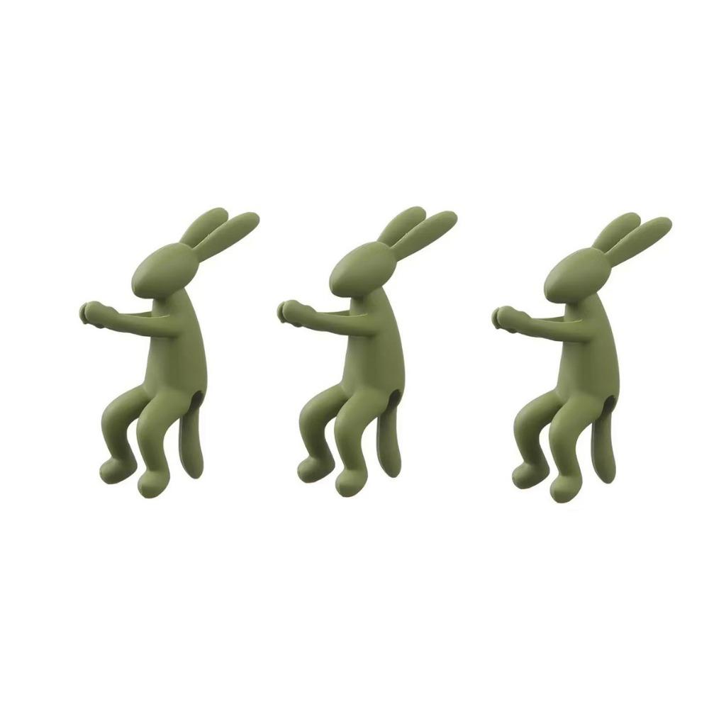 3PCS Plastic Rabbit Shaped Plant Stem Support Decorative Hydroponic Stabilizer  Vase Plant Decor