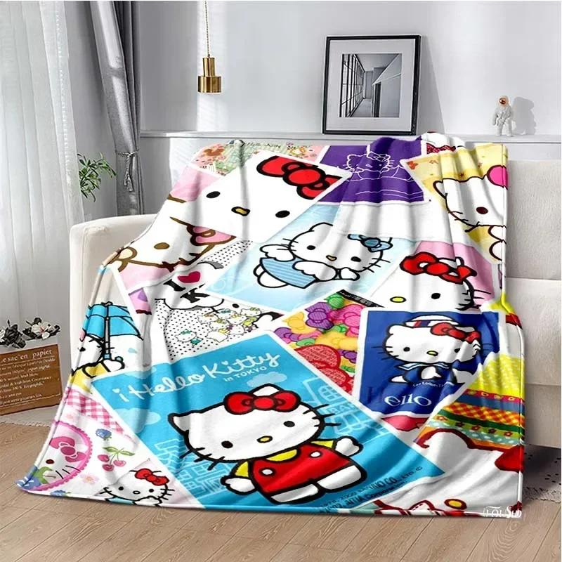 

HelloKitty Cartoon Anime kawaii Blanket for Kids Super Soft Cute Blanket for Travel Bedding Couch Sofa Bed Blanket Birthday Gift 75x90cm
