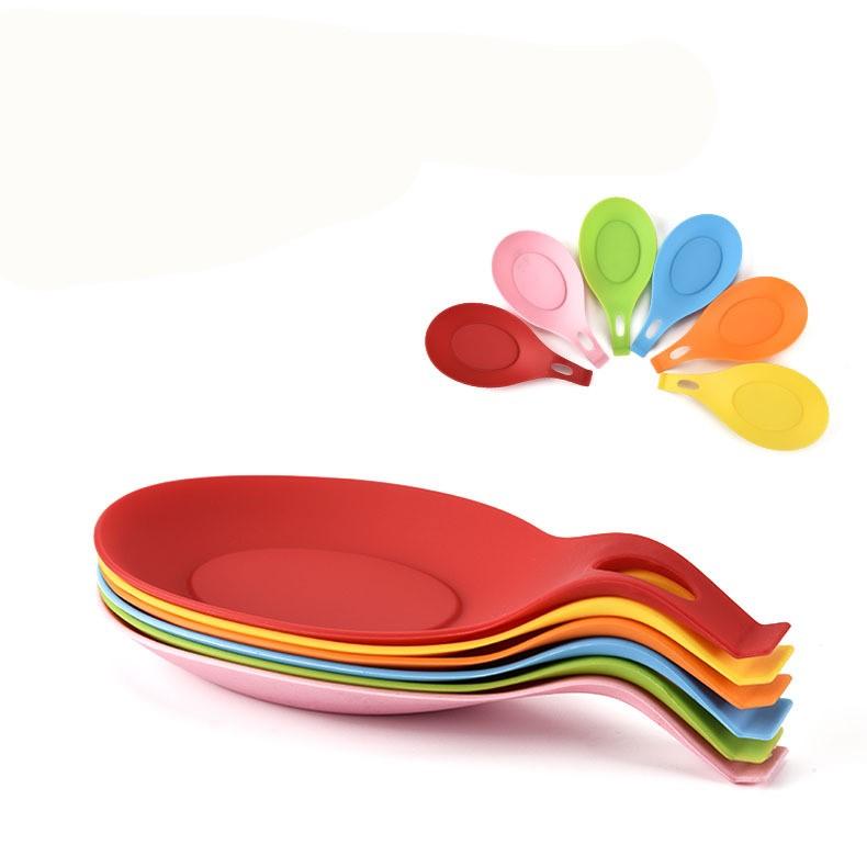 Coaster Silicone Spoon Insulation Resistant Tray Spoon Pad Drinking Glass Heat Resistant Silicone Spoon Insulation Mat