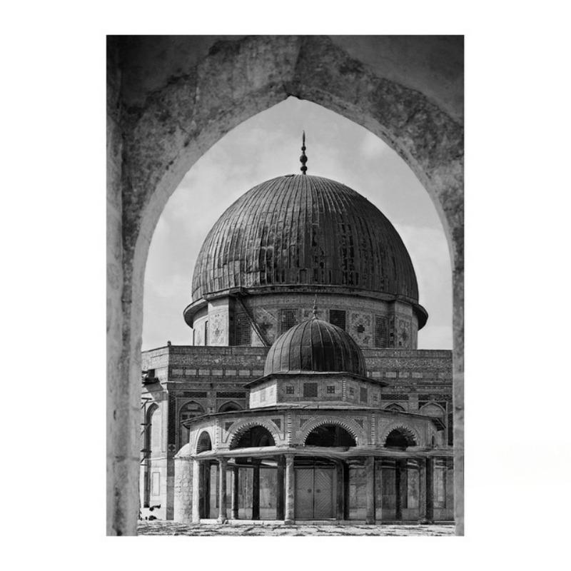 Retro Islamische Kalligraphie Allahu Akbar Kaaba Heiliger Ort Moschee Kunst Poster Leinwand Malerei Wand Druck Bilder Room Home Decor