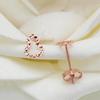 Exquisite Russian Purple Gold Car Flower Gourd Color Gold Stud Earrings Plated Rose Gold Lucky Fulu Earrings Small Jewelry