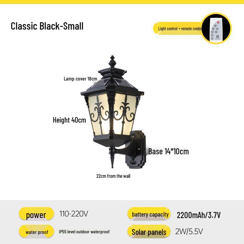 European Style Outdoor Solar Post Light: Waterproof Gate, Pillar, and Villa Wall Illumination