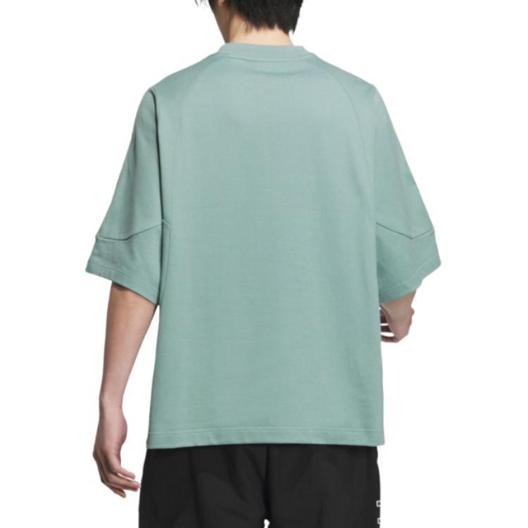 adidas Logo T-Shirt Asia Sizing 'Teal' Men's JI6645