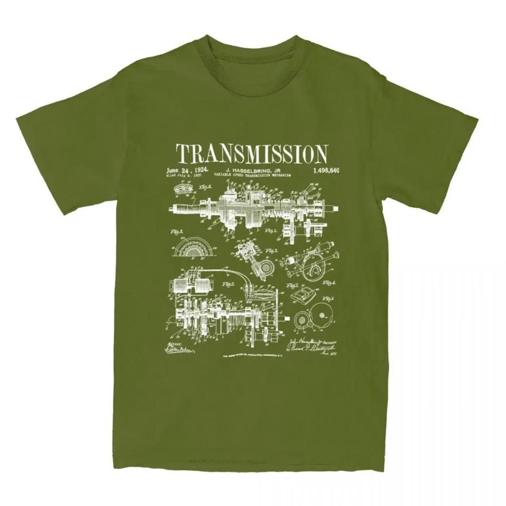 Unique Car Automobile Engine Transmission T-Shirts for Men Women  Tee Shirt Summer Clothes