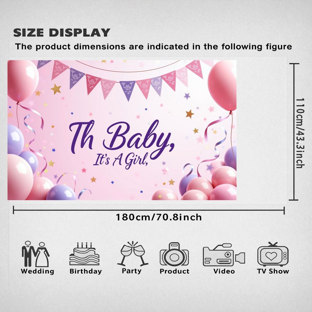 Vibrant Baby Shower Wall Background Banner for Baby Shower Family gathering Friends event