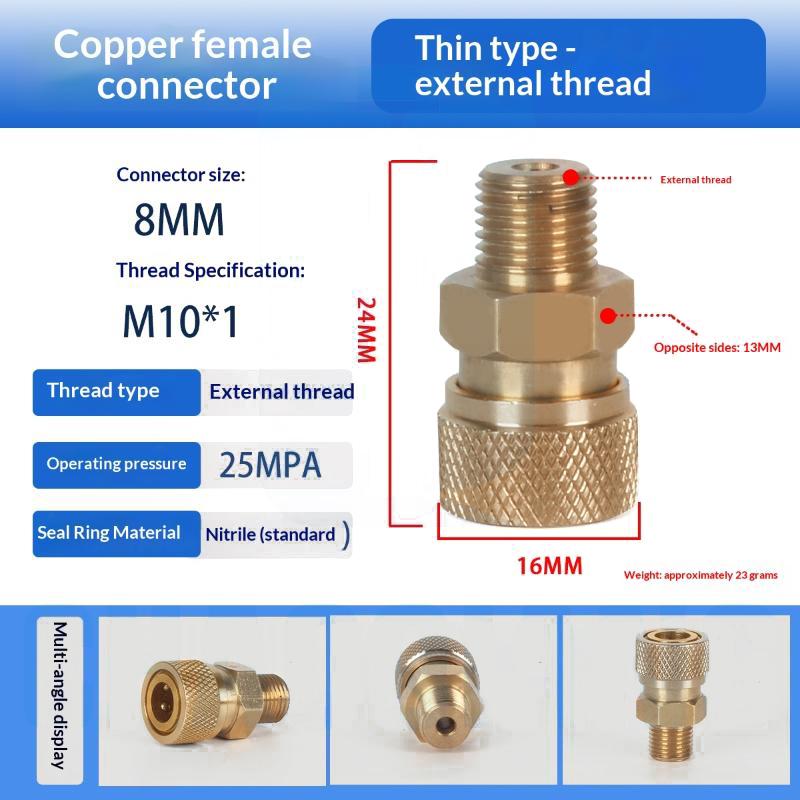 Air Hpa Soft Extended Air Charging Quick Release Adapter Socket 1/8Bsp(G1/8) 8Mm Male Nipple Accessories