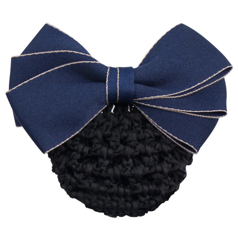 Head Flower Female Vocational Nurse Hairnet Bank Flight Attendant Special Disc Hair Net Pocket Bow Hairpin Tooling Headdress