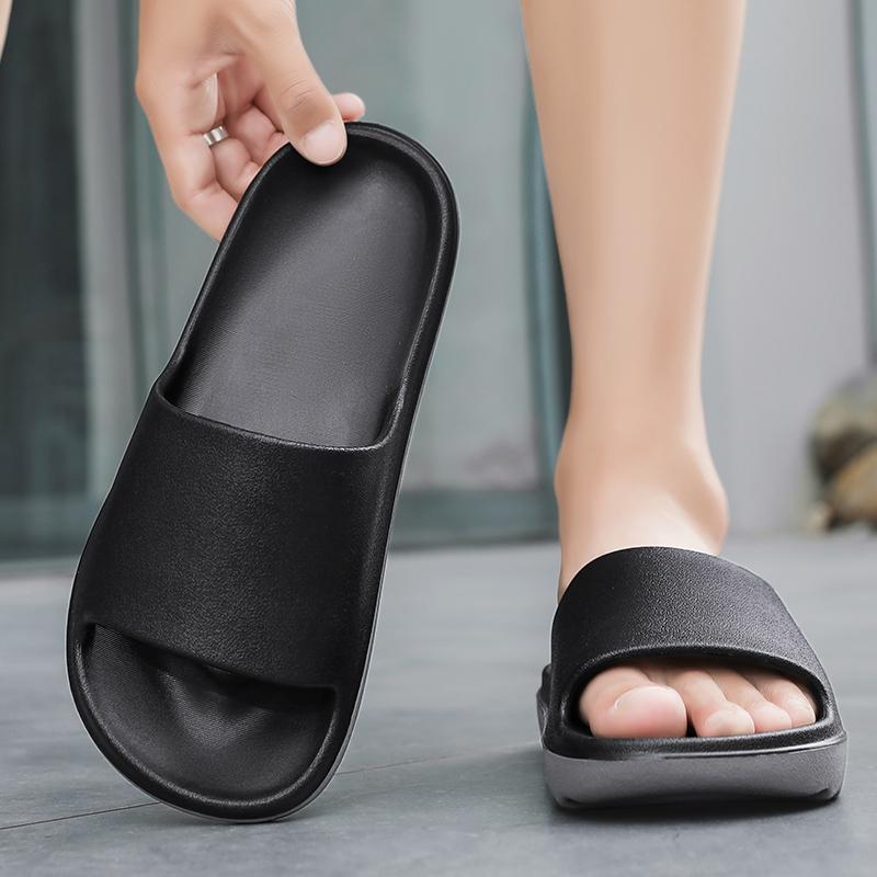 Fashion Summer Trend Mens Slippers Non-Slip Sandals Thick Soft Platform House Shoes Indoor Outdoor Shower Bathroom Slippers Casual Shoes