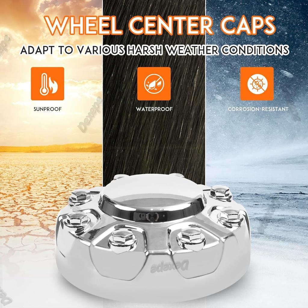 1PC Chrome Wheel Center Cap Compatible with Dodge Ram 2500 3500 SRW -2024 Single Steel Wheel Replaces 6PG02SZ0AB, 6PG02SZ0AC Front/Rear
