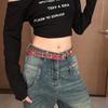 Adjustable Jeans Waistband Korean Style Trouser Decoration Casual Retro Y2k Belt  Lady