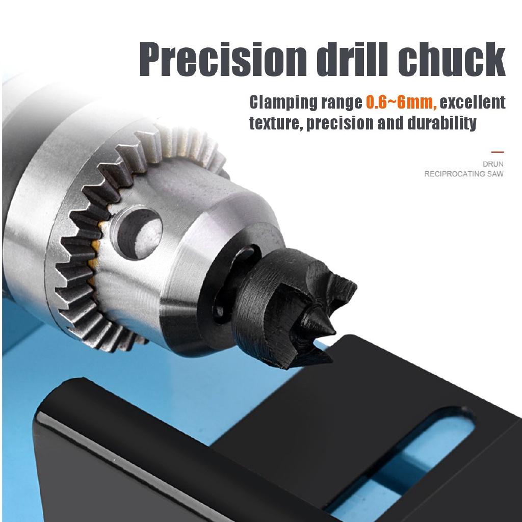 150W Woodworking Wood lathe Milling machine Grinding Polishing Beads Drill New DIY Lathe Machine Tool