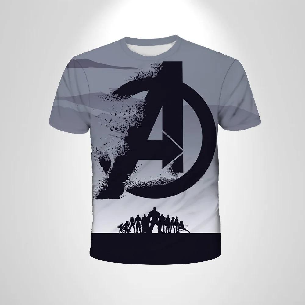 Men's Marvel Superhero Avengers 3D Printed T-shirt Street Style Urban Fashion Short Sleeve Top Creative Hip Hop Cool O-neck Clothing