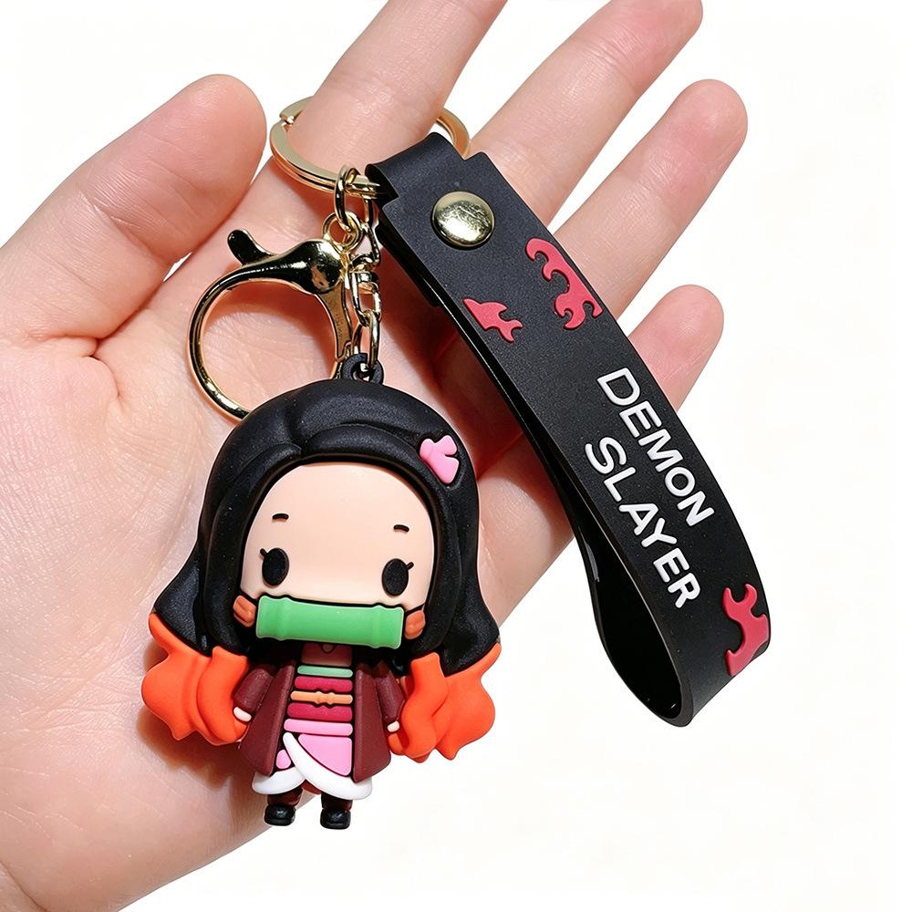 Cute Chibi Style Cartoon Girl Keychain Bag Pendant Doll Accessory