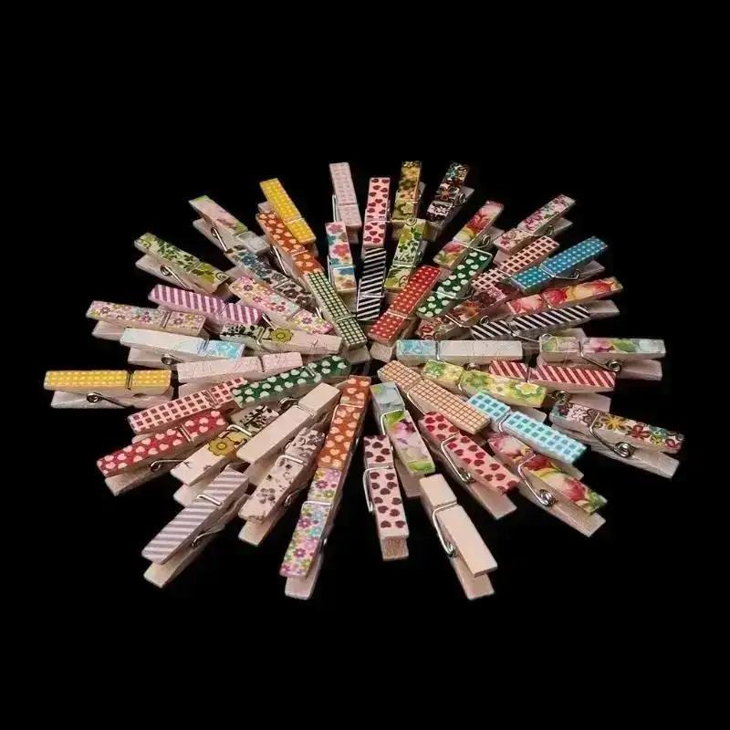 50pcs Durable Natural Wooden Clips For Photo Garment Clothespins Laundry Pins DIY Craft Clip Wedding Party Clip Home Decoration