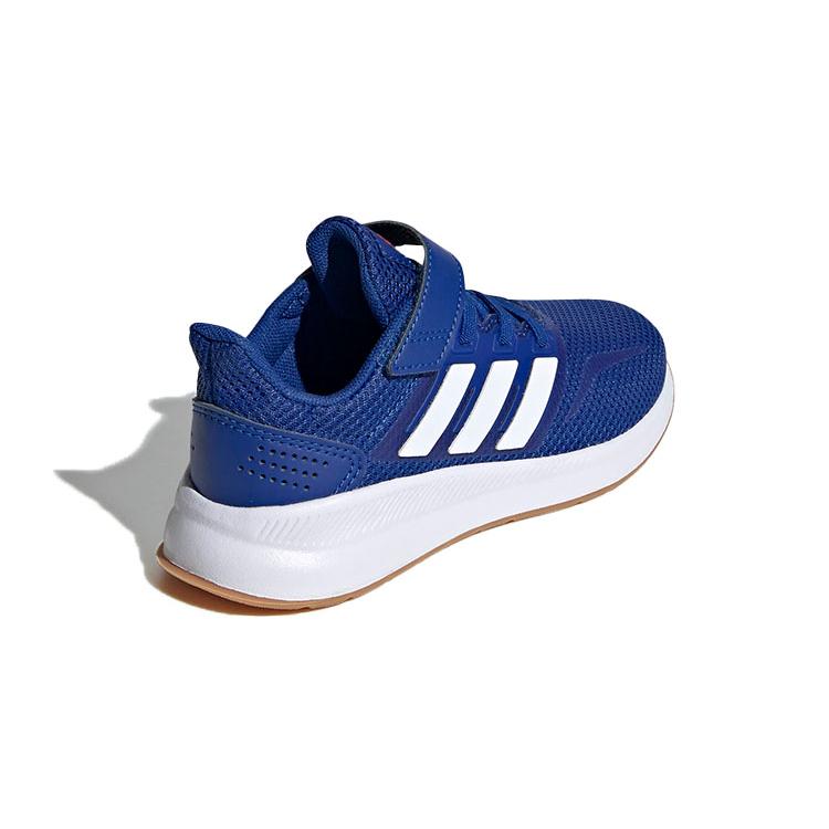 adidas Neo Runfalcon 1.0 Slip Resistant Abrasion Resistant Low Top Running Shoes Blue White Children Aged 3 7 Years Old FW5139