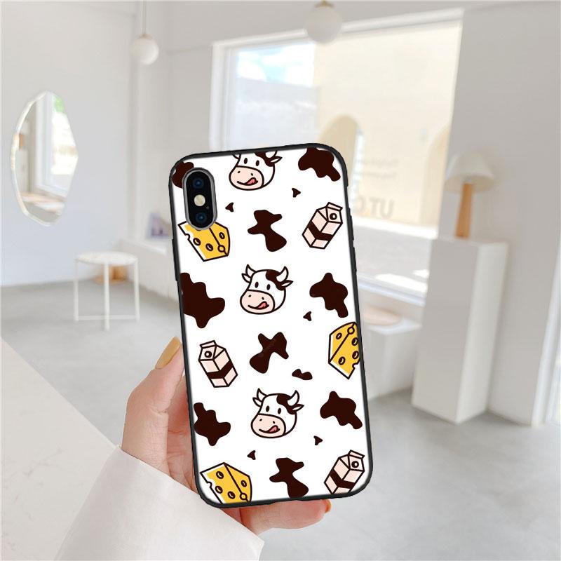 HK16 Cartoon Art Cow Soft Shell Phone Case for Huawei Mate 20 P Smart+ P20 P30 Lite Pro Y5p Y6p Y6s Y7a Y8p Y8S Y9 Prime Y9A Y9S
