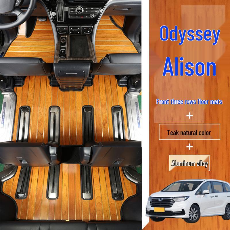 Solid Wood Floor Mats for 2022 Honda Odyssey Elysion 7-Seater, Fully Enclosed