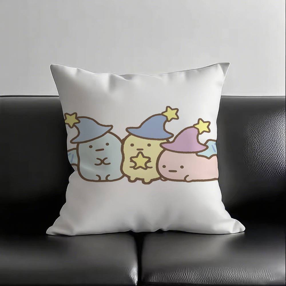 1pc Cute Cartoon Sumikko Gurashi Pillow Case Fashion Square Pillowcase Bedroom Sofa Room Ins Decoration Leisure