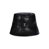 VARZAR VA Cubic Studded Vegan Leather Drop Bucket Hat in Black
