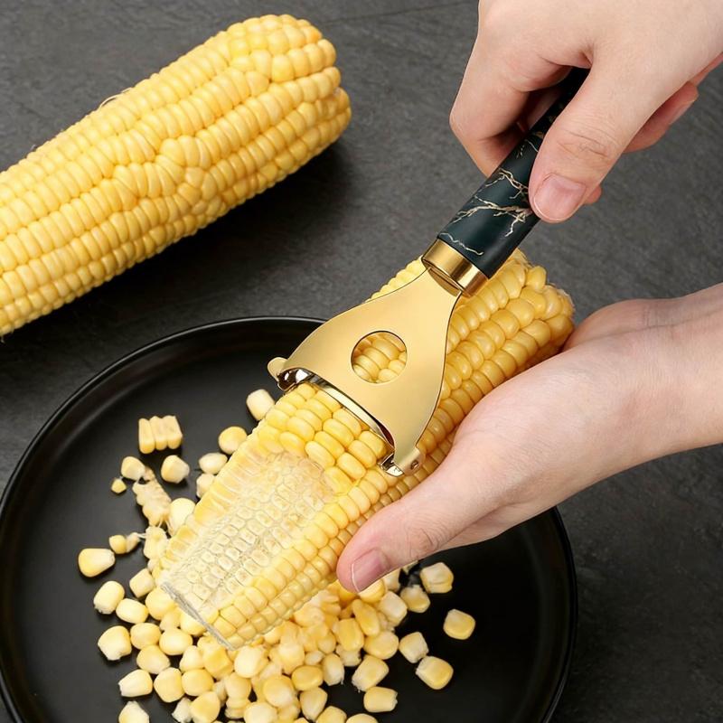 Kitchen Stainless Steel Manual Corn Thresher1-2Personal Creative Peeler Household Vegetable and Fruit Tool Magic Device