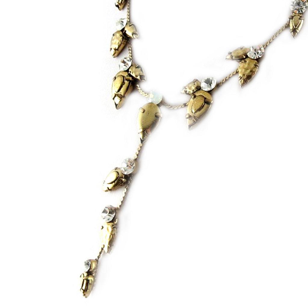 Les Trésors De Lily [D8876] - White Gold 'Buds' Designer Necklace