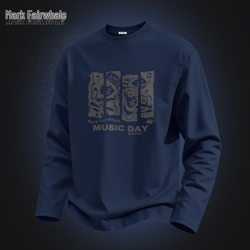Mark Fairwhale Men's Cotton Long-Sleeve Casual T-Shirt