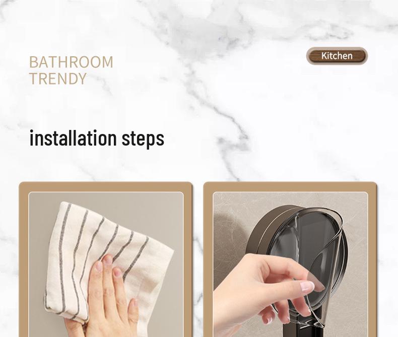 Badezimmer-Wandregal mit Saugnapf ohne Bohren