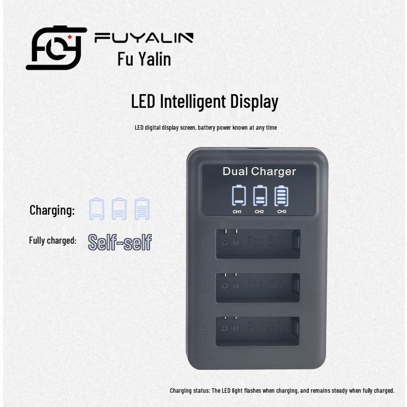 SJCAM SJ7 Star Triple USB Battery Charger for Sports Camera Accessories