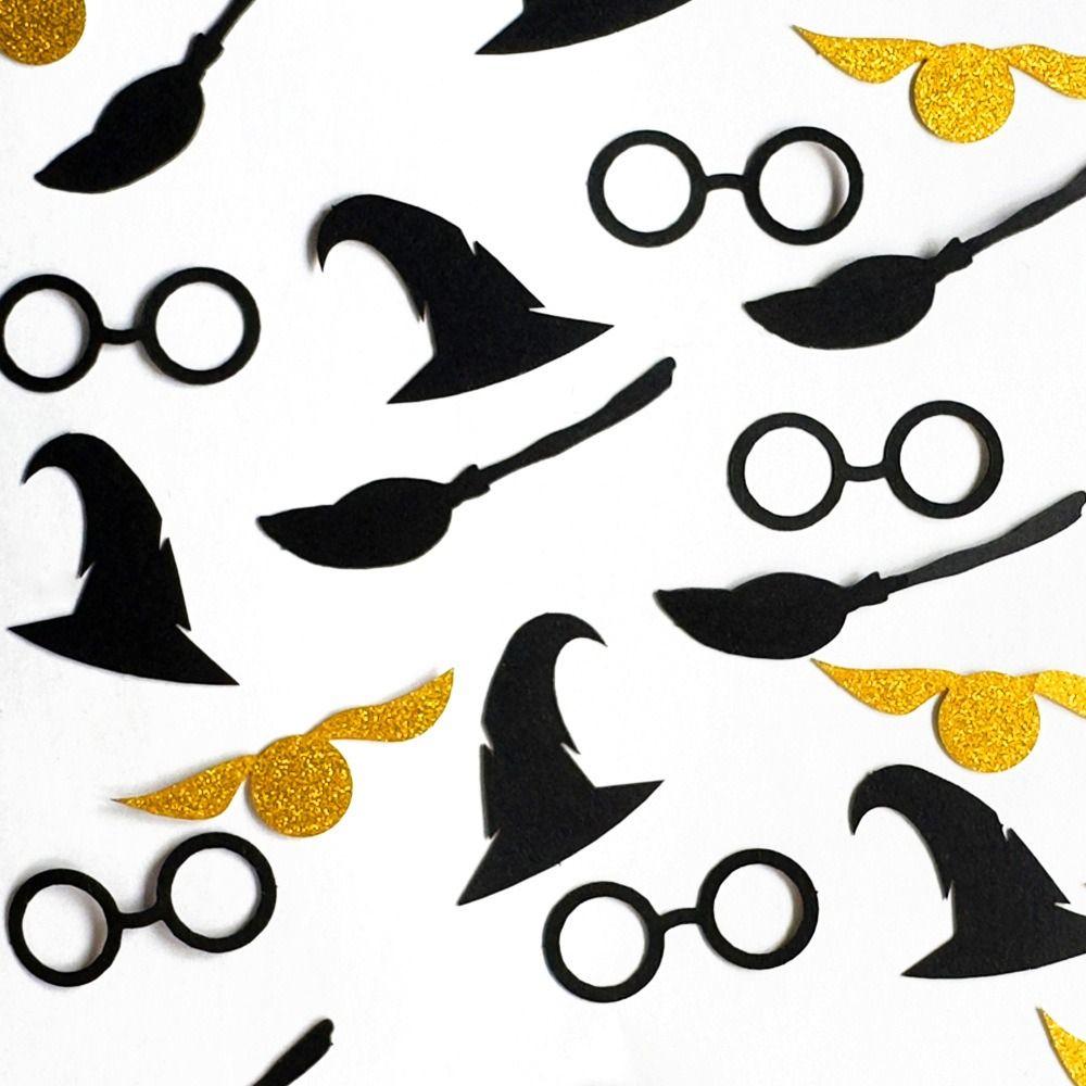 Witch Bats Halloween Confetti Glitter Decorations Cartoon Halloween Party Decor Haunted House
