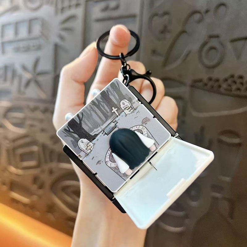 

Ретро Хэллоуин Призрак Телевизор Брелок: Пранк с привидением, Игрушка для снятия стресса, Подвеска для сумки, Жуткие аксессуары