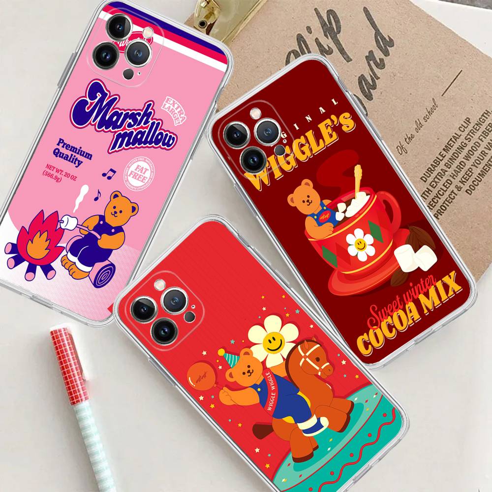Cartoon Cute W-Wiggle W-WiggleS Phone Case For IPhone 17 16 15 14 13 11 12 Pro Max 16 Plus Transparent