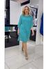 2026 Spring/Autumn Women's Slim-Fit Printed Midi A-line Dress with Round Neck