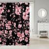 Cherry Blossom Flower Shower Curtains Pink Watercolor Peach Blossom Decor Bath Curtains For Bathtub Japaneses Style Rustic
