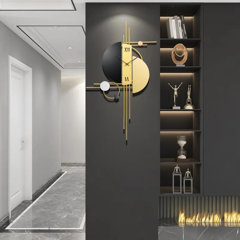 Electronic Luxury Large Wall Clock Kitchen Silent Creative Decorative Wall Clock Living Room   Room Decorations